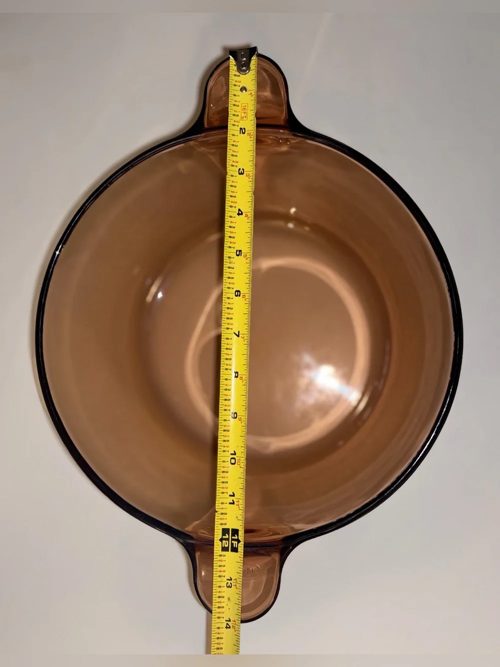 Vintage PYREX 4.5 L Visions Amber Corning Dutch Oven With Lid